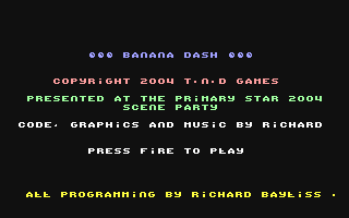 Banana Dash Title Screen